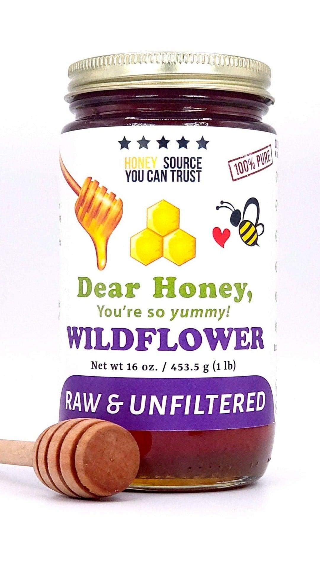 Wildflower Honey: All Natural Pure Raw and Unfiltered Local New York Honey - Dear Honey Store
